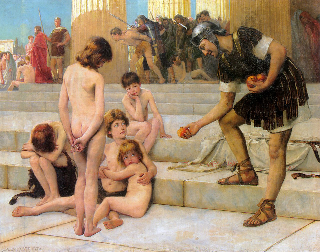 1280px Charles Bartlett Captives in Rome, 1888