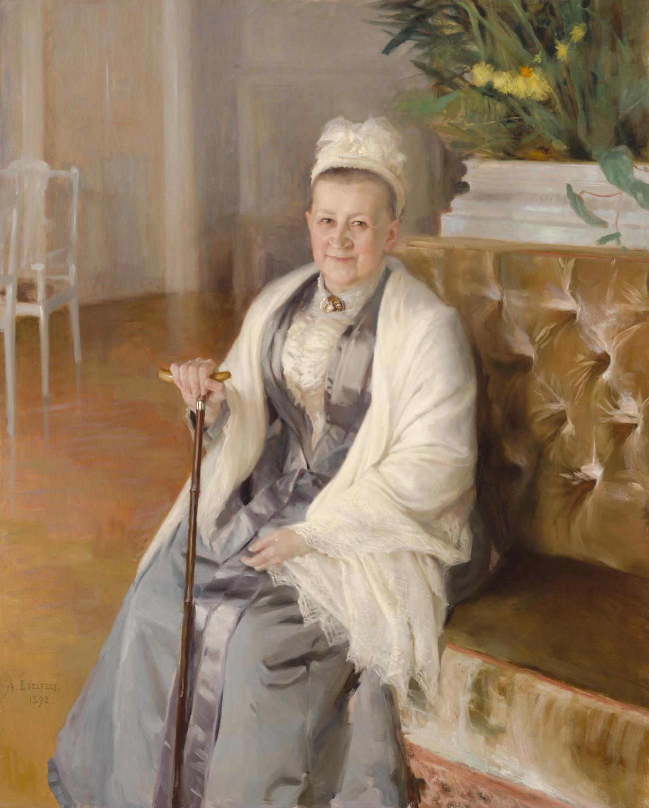 Anna S Albert Edelfelt Kauppaneuvoksetar Anna Sinebrychoffin muotokuva Aleks Talve