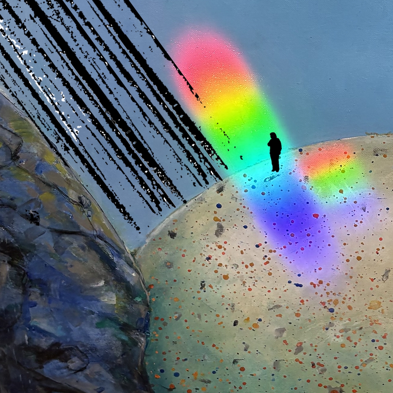 Ghosts On TV Iridescent Artwork