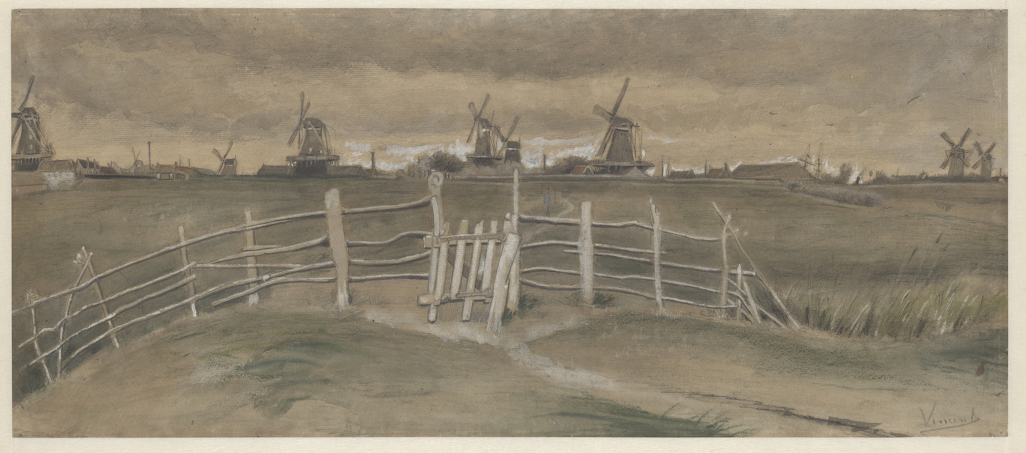 Vincent van Gogh Tuulimyllyjjä Dordrecht